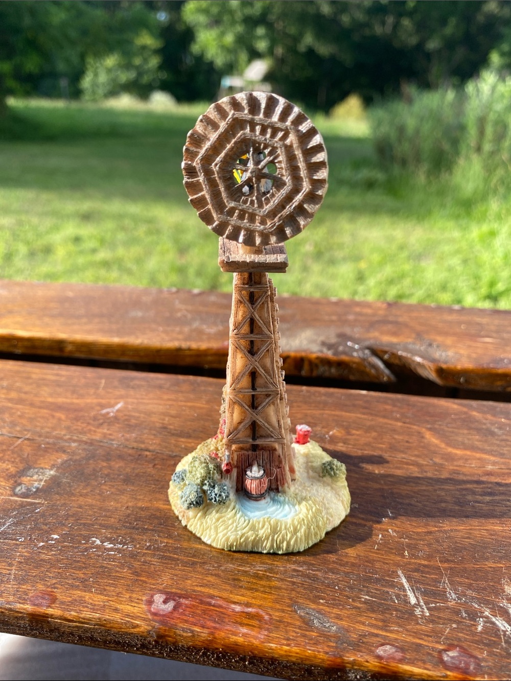 Farmer Wilson's Windmill (model AH145) 1997 Resin Miniature Rustic Windmill 4"